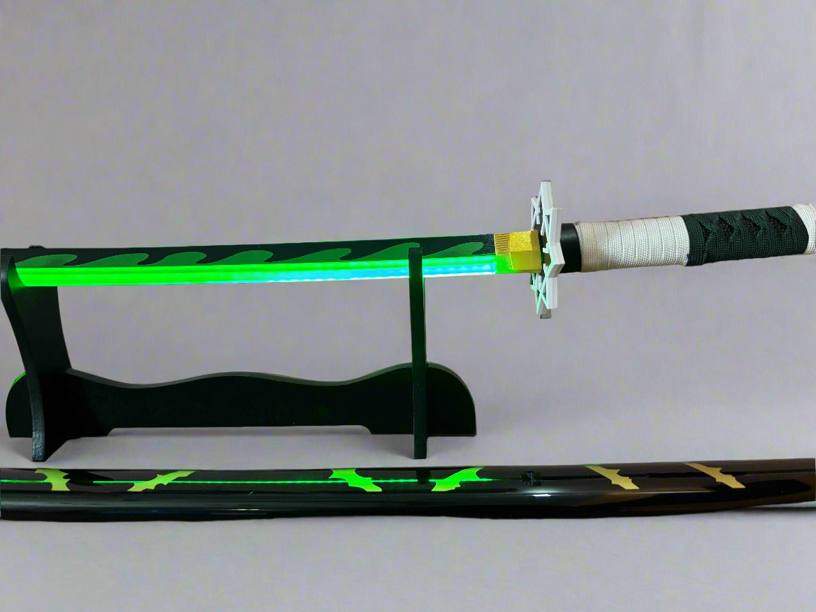 Shinazugawa Sanemi LED Katana - Glowing Sword of the Wind Hashira from Demon Slayer - Project M Shop