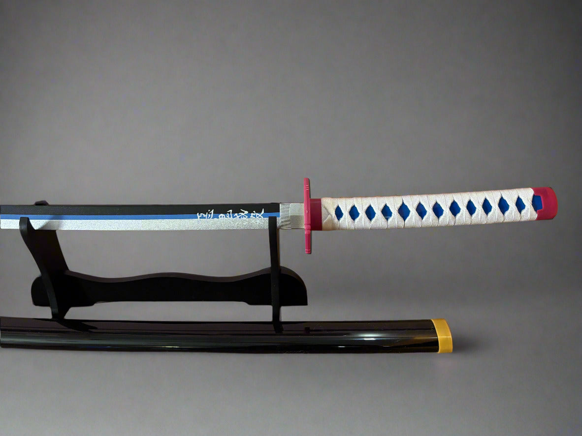 Giyuu Blue Wooden Sword - Anime Wooden Katana from Demon Slayer for Collectors - Project M Shop