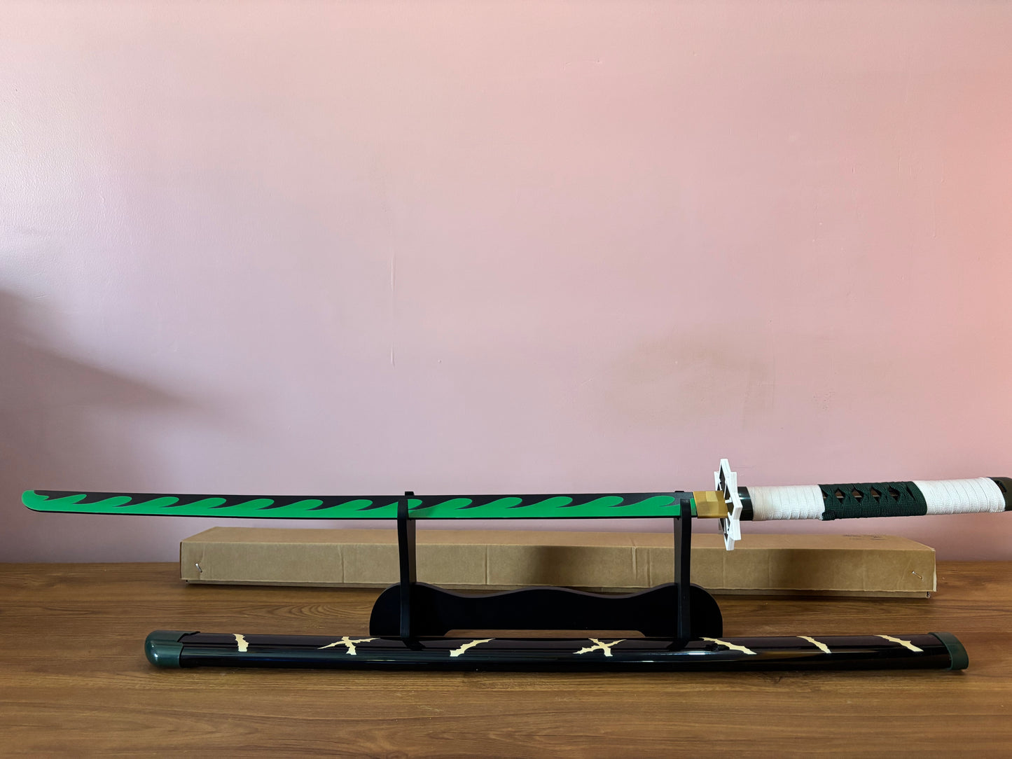 Shinazugawa Sanemi Katana - Wooden Sword of the Wind Hashira from Demon Slayer - Project M Shop