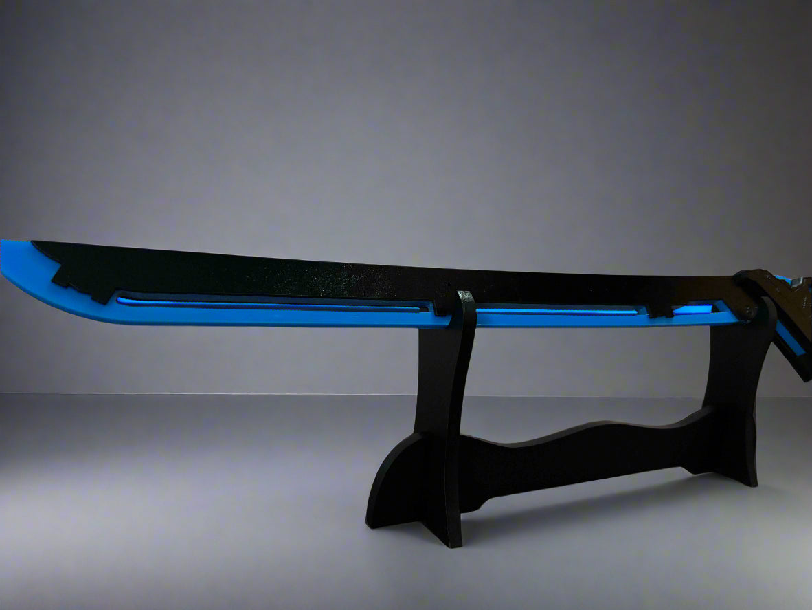 Led Light Glowing Chinese Style Katana Wooden Sword - Blue Color - Project M Shop