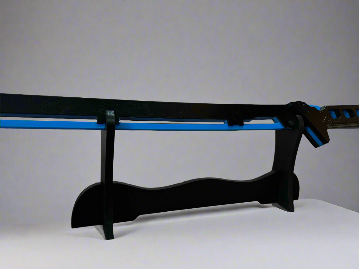 Led Light Glowing Chinese Style Katana Wooden Sword - Blue Color - Project M Shop