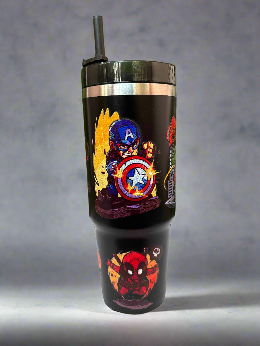 Captain America Tumbler - 900 ML Stainless Steel Design - Project M Shop
