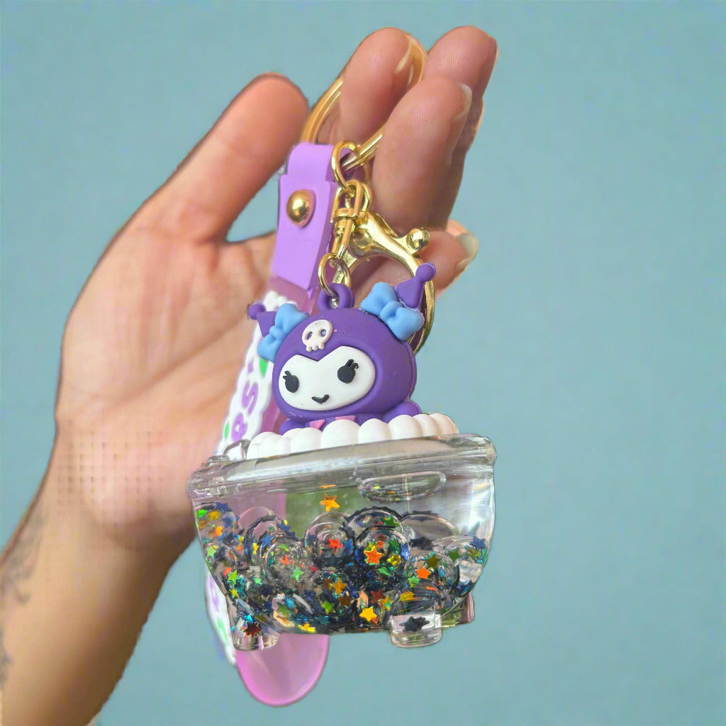 Kuromi Acrylic Keychain - High Quality Accessory with Strap - Project M Shop