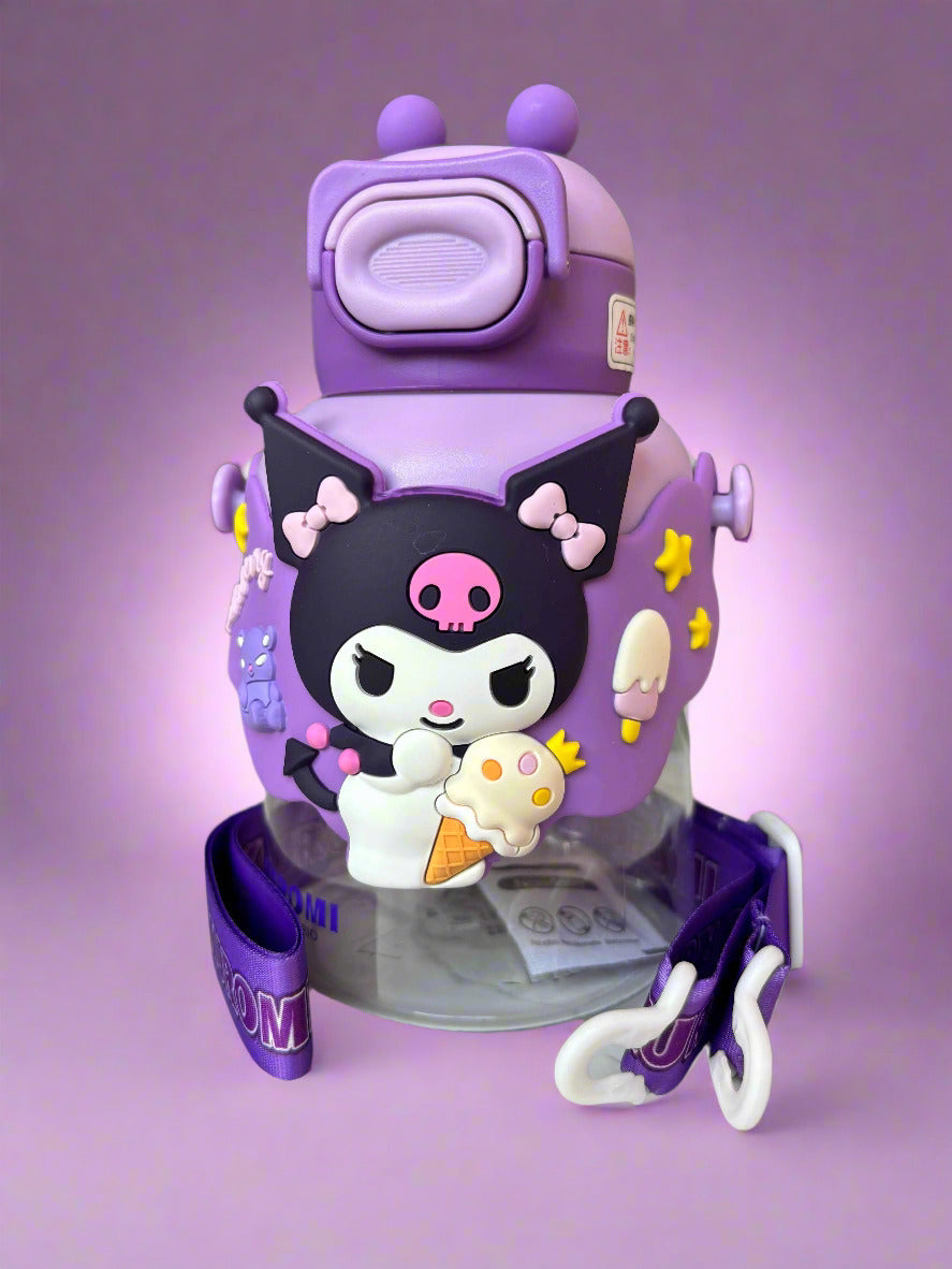 Kuromi Water Bottle 700 ML for Kids - Fun & Stylish Design - Project M Shop
