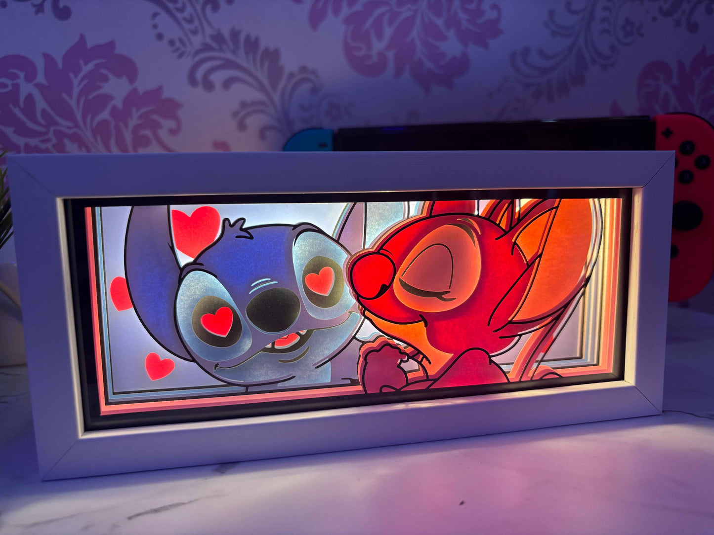 Stitch Love Handmade LED Lamp - Unique Paper Crafted Lighting Decor - Project M Shop