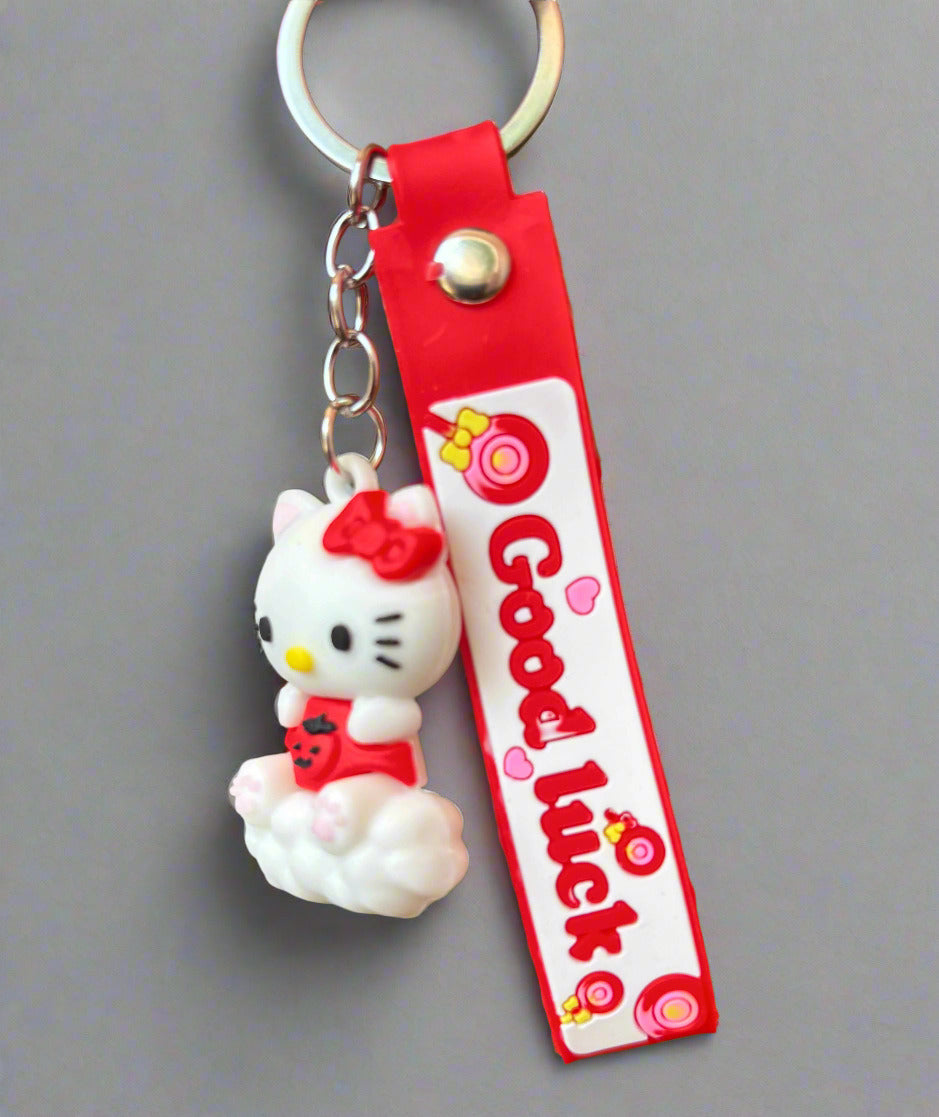 Hello Kitty Keychain PVC Rubber with Strap - Project M Shop