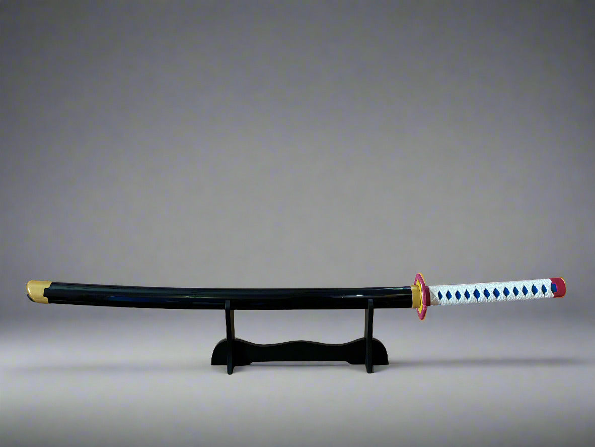 Giyuu Blue Wooden Sword - Anime Wooden Katana from Demon Slayer for Collectors - Project M Shop