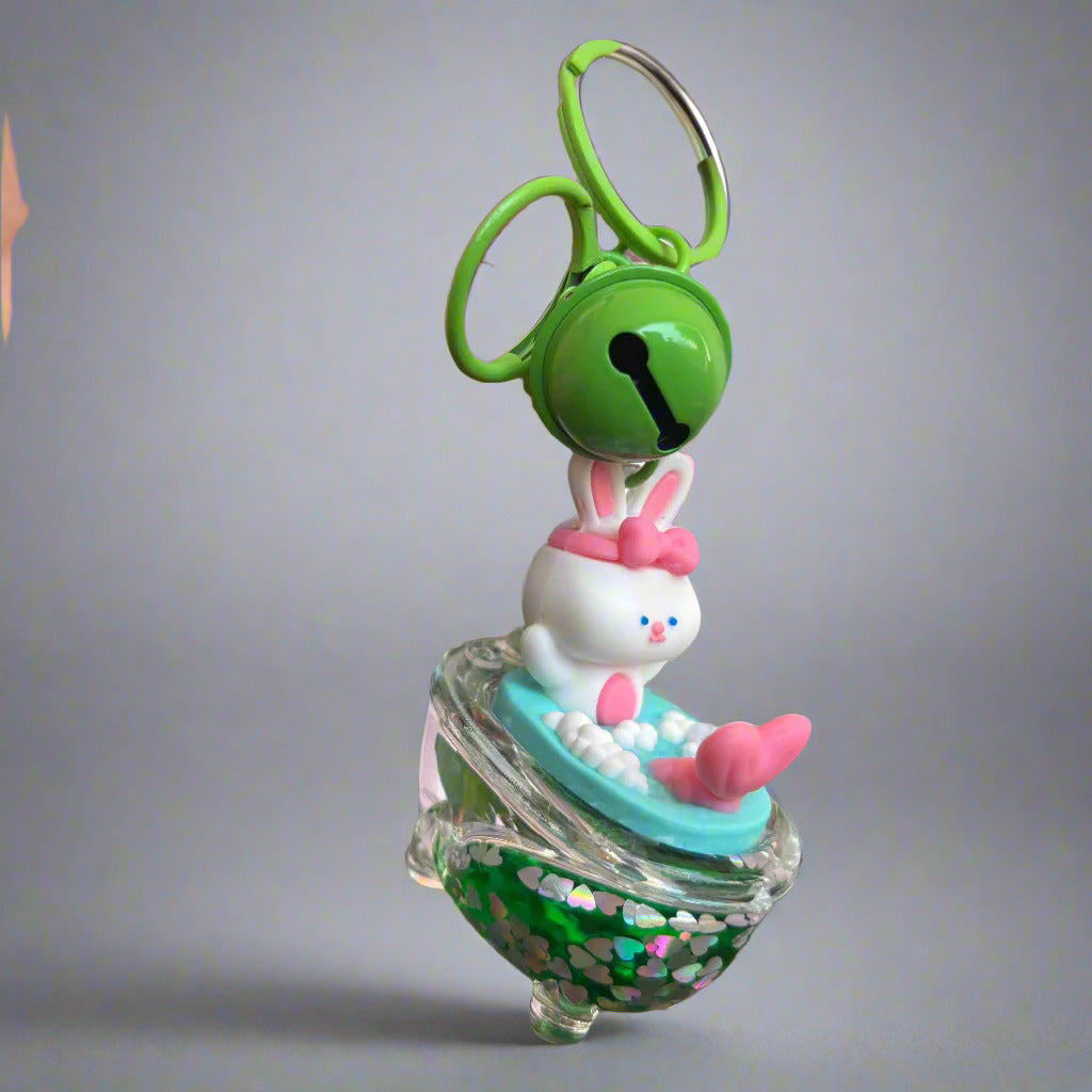 Pink Cinnamoroll Acrylic Keychain with Bell - High Quality Accessory - Project M Shop
