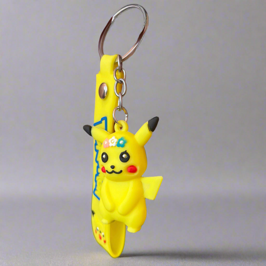 Pikachu Keychain - Pokémon PVC Rubber Keychain With Strap - Project M Shop