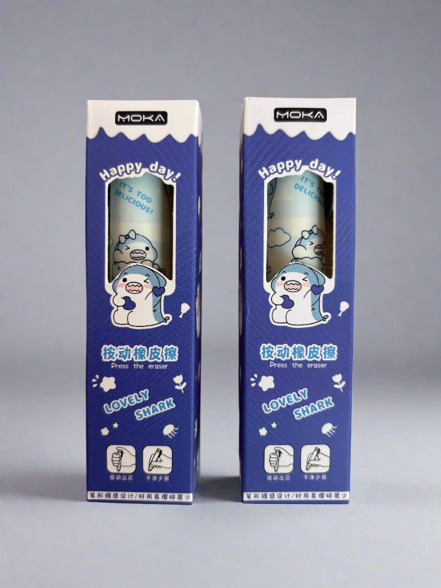 Lovely shark style pen eraser - combo of 2 - Project M Shop