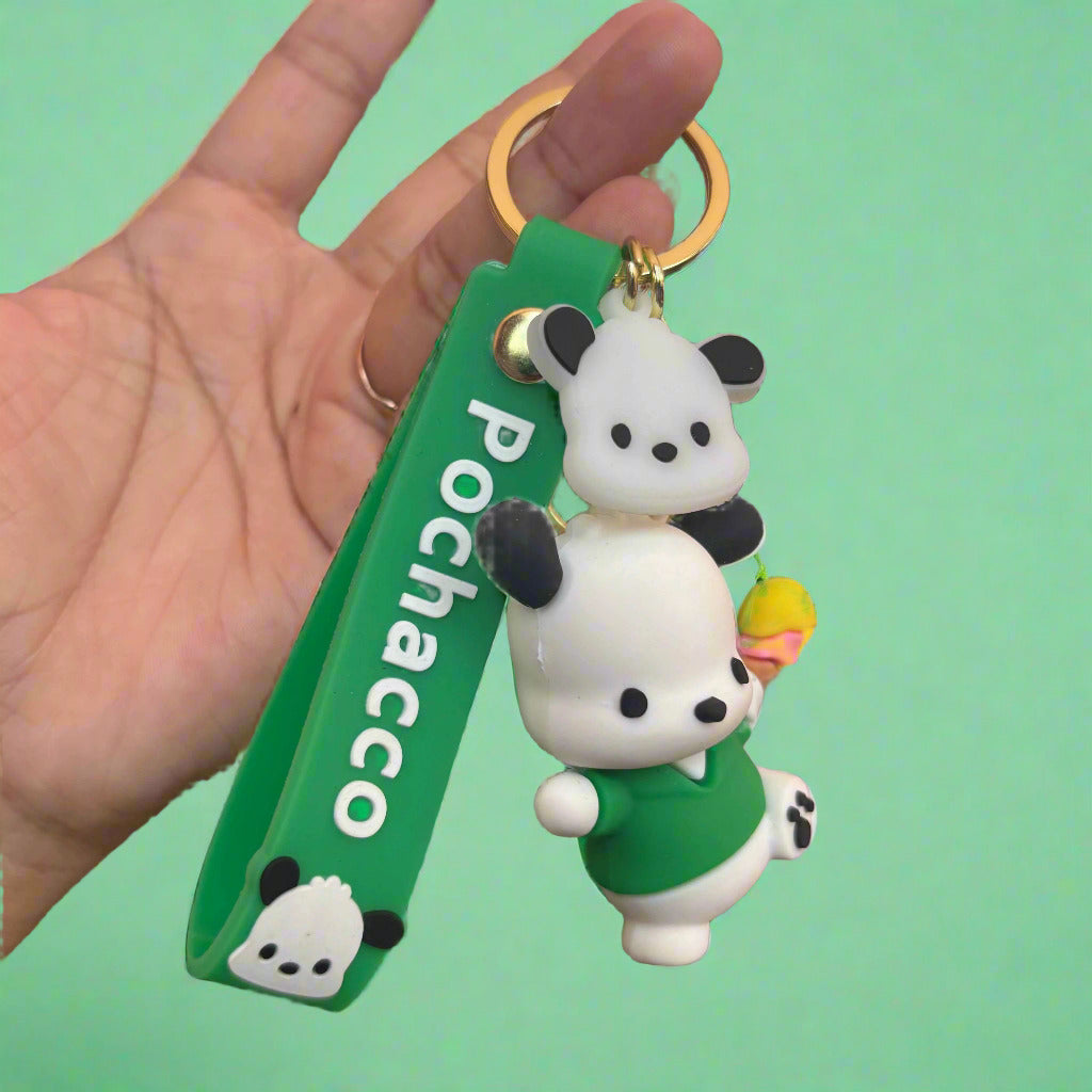 Pochacco PVC Keychain - High Quality 3D PVC Keychain with Strap - Project M Shop
