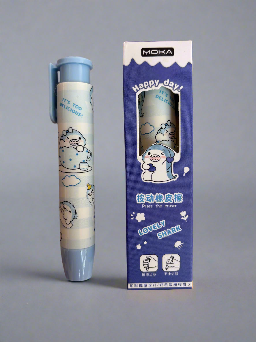 Lovely shark style pen eraser - combo of 2 - Project M Shop