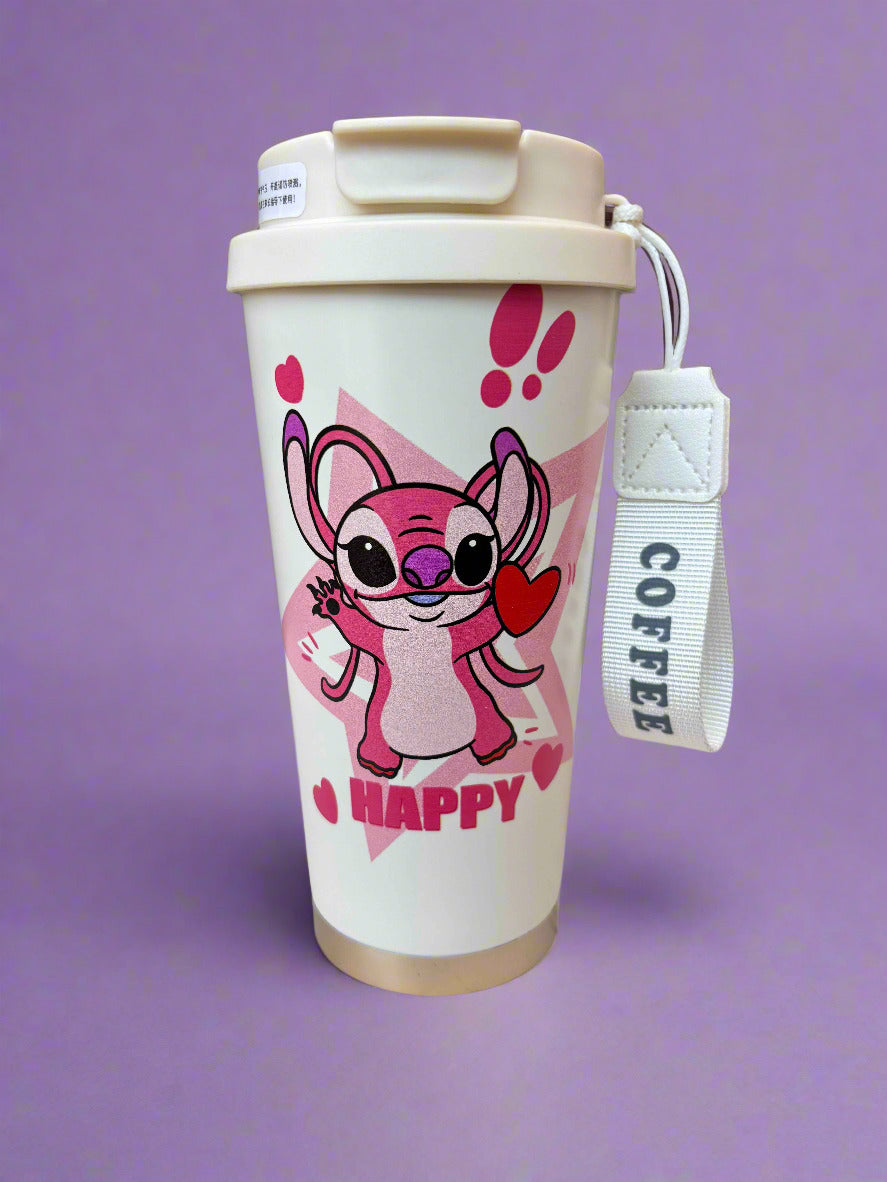Heavenly Sips Angel Stitch Tumbler: Insulated Stainless Steel for Perfect Sips - Project M Shop