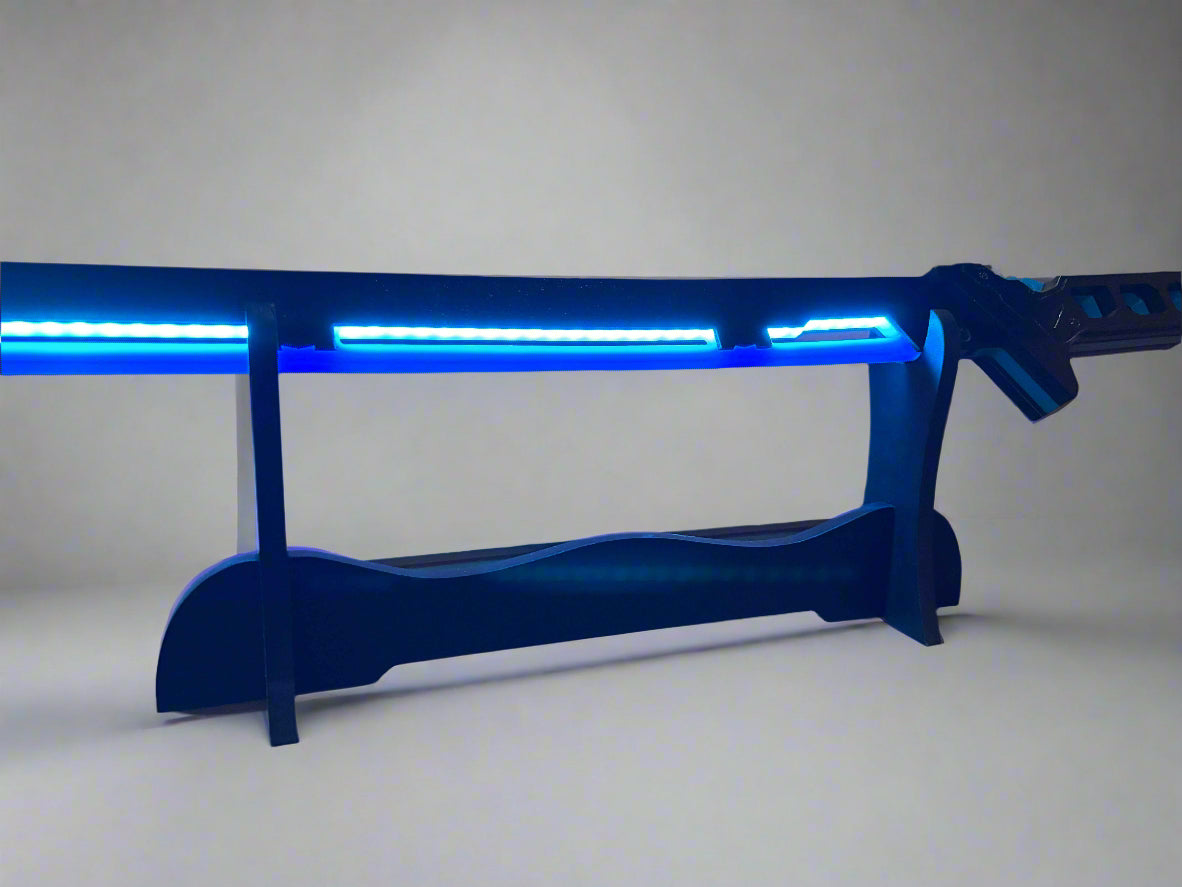 Led Light Glowing Chinese Style Katana Wooden Sword - Blue Color - Project M Shop