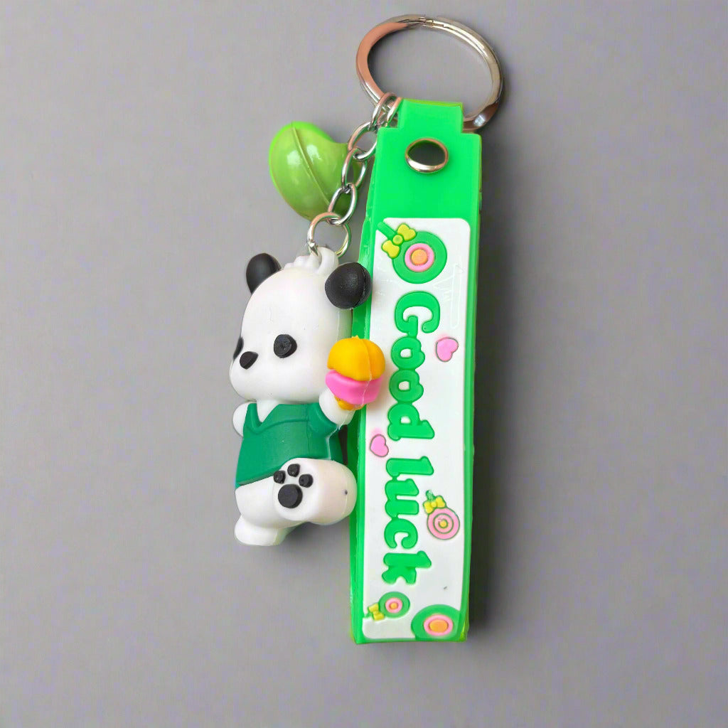 Pochacco Keychain with Bell & Strap - PVC Rubber Accessory - Project M Shop