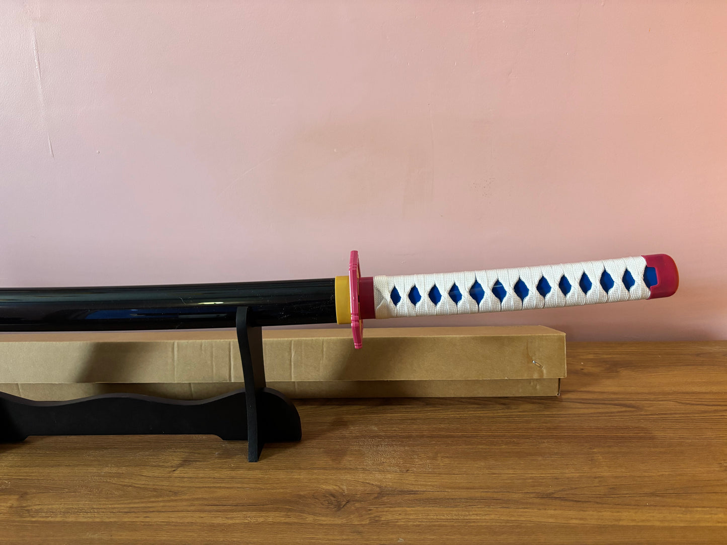 Giyuu Blue Wooden Sword - Anime Wooden Katana from Demon Slayer for Collectors - Project M Shop