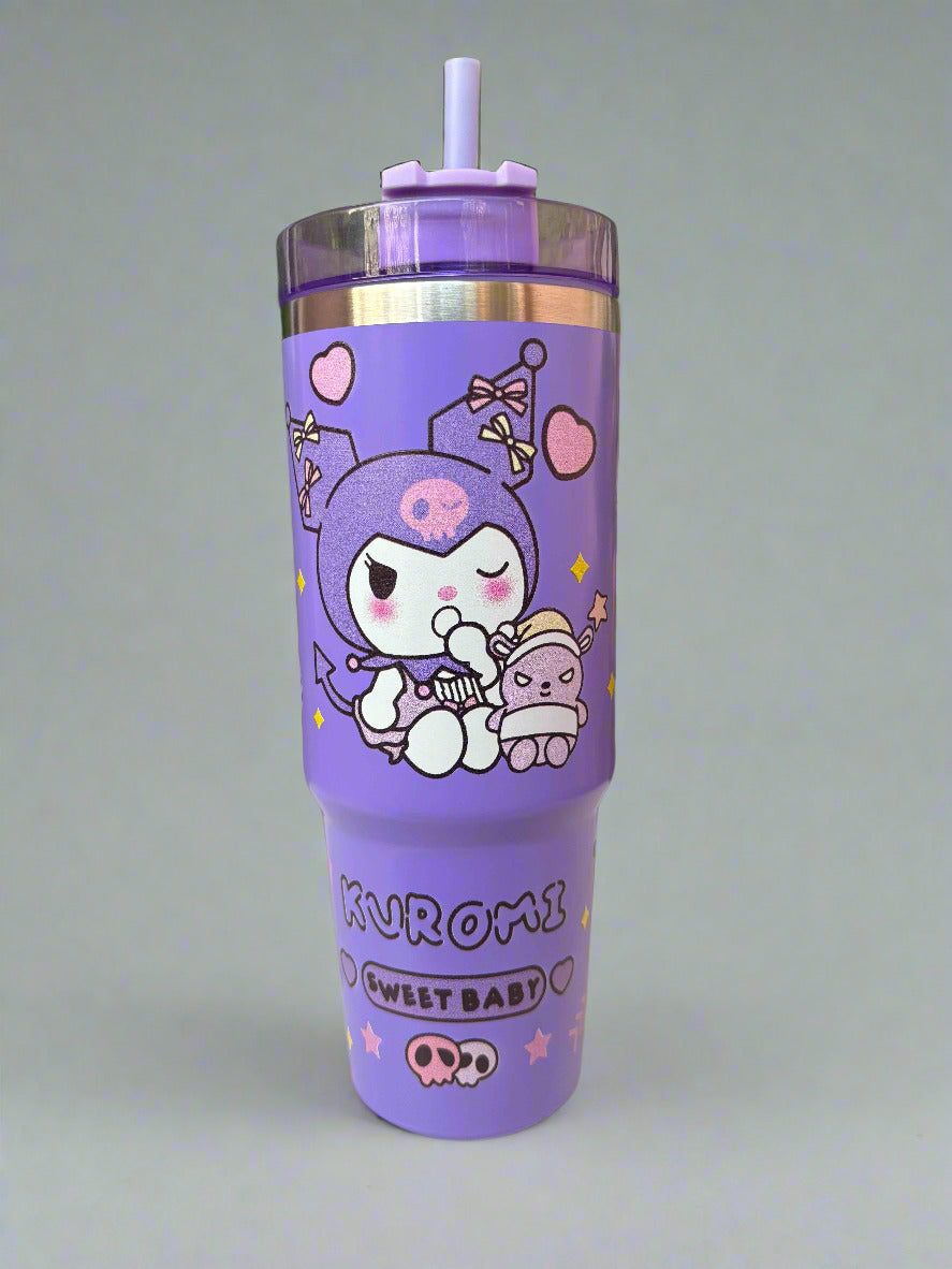Kuromi Stainless Steel Tumbler 900 ML - Stylish and Durable Drinkware - Project M Shop