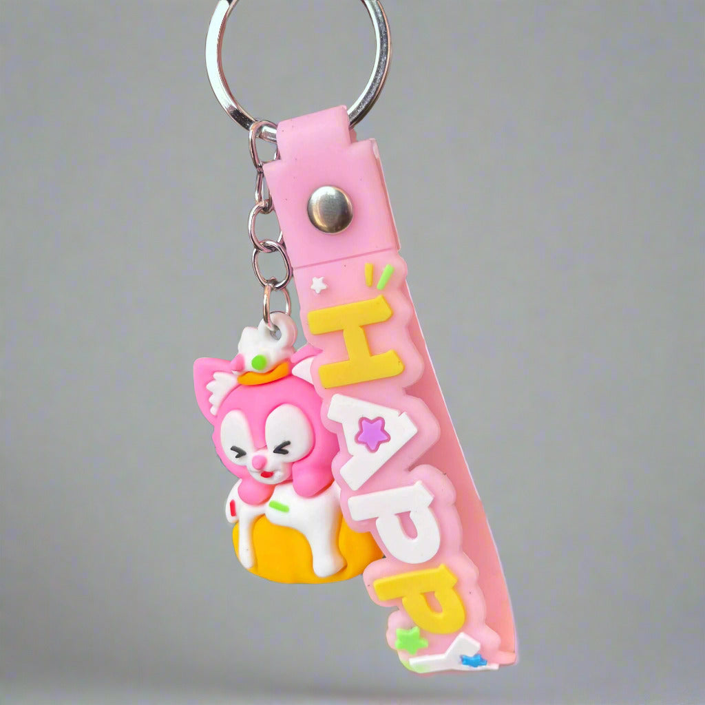 Pinkfong PVC Rubber Keychain with Strap - Cute and Durable Accessory - Project M Shop