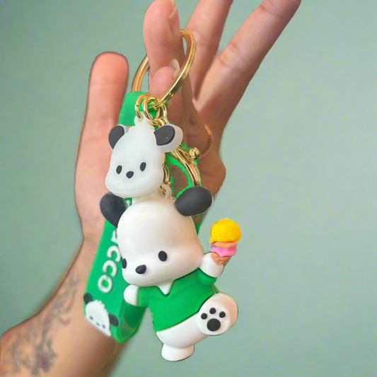 Pochacco PVC Keychain - High Quality 3D PVC Keychain with Strap - Project M Shop