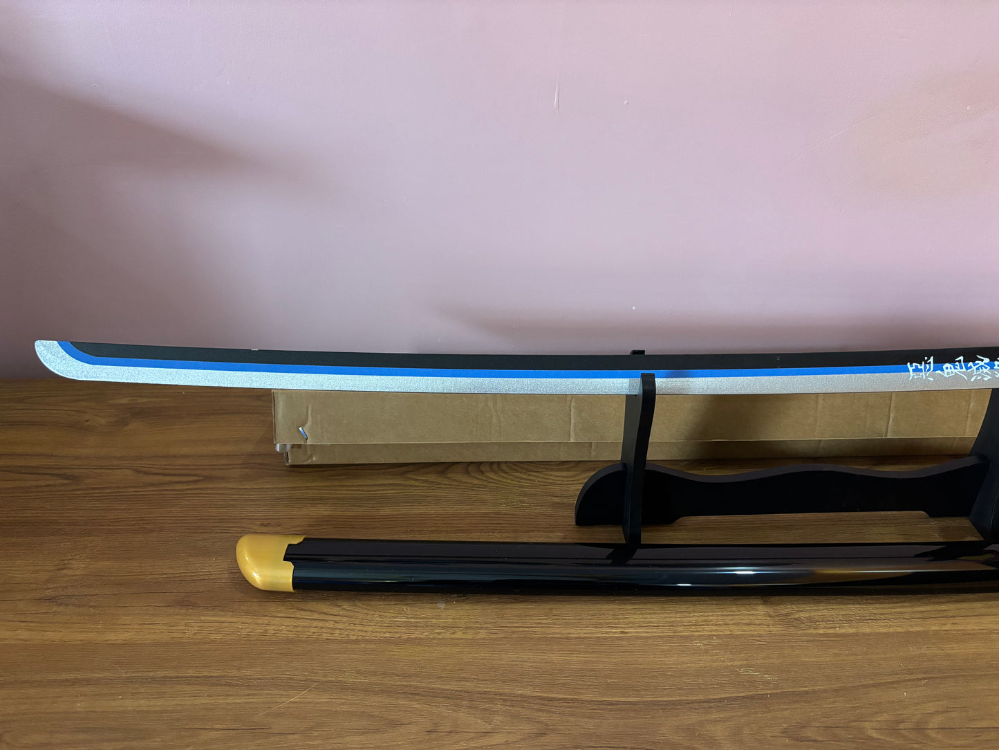 Giyuu Blue Wooden Sword - Anime Wooden Katana from Demon Slayer for Collectors - Project M Shop