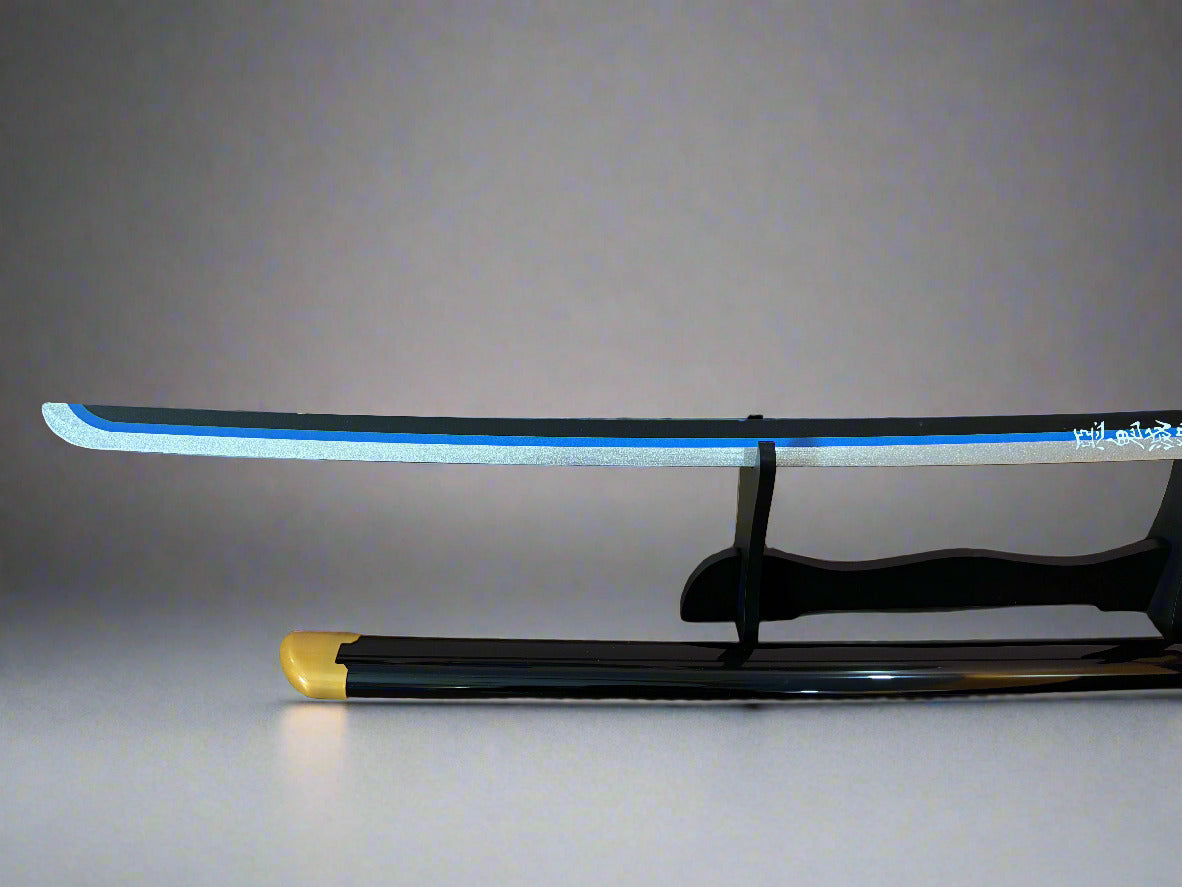 Giyuu Blue Wooden Sword - Anime Wooden Katana from Demon Slayer for Collectors - Project M Shop