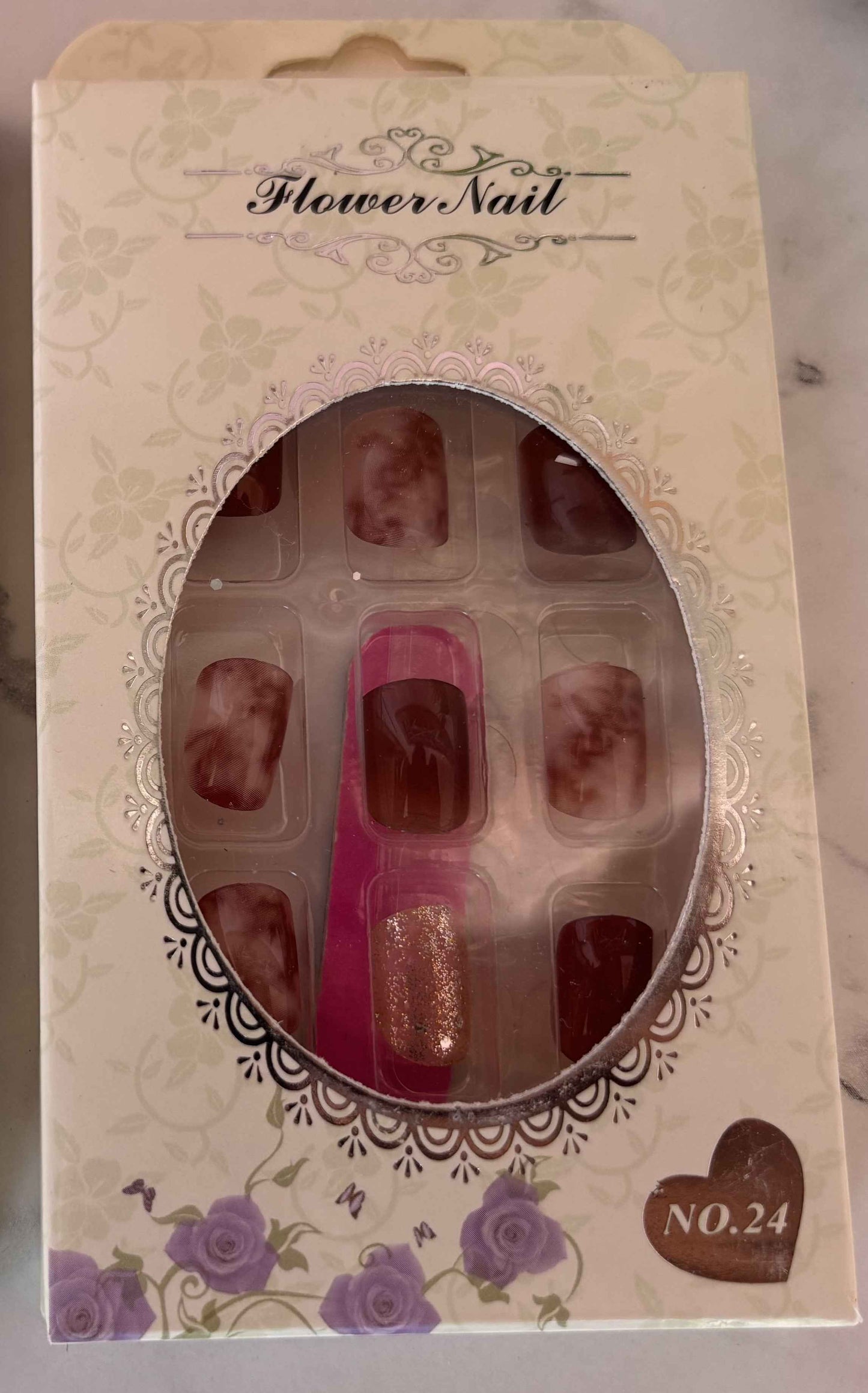 24 PCs Press-on Nails Set - Stylish and Durable Press-on Nails Set - Project M Shop