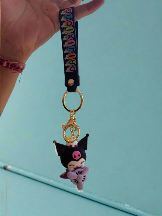 Kuromi 3D Keychain - Adorable Airplane PVC Accessory Hot Selling - Project M Shop