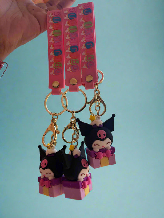 Kuromi Keychain - 3D PVC Keychain in Gift Box - Project M Shop