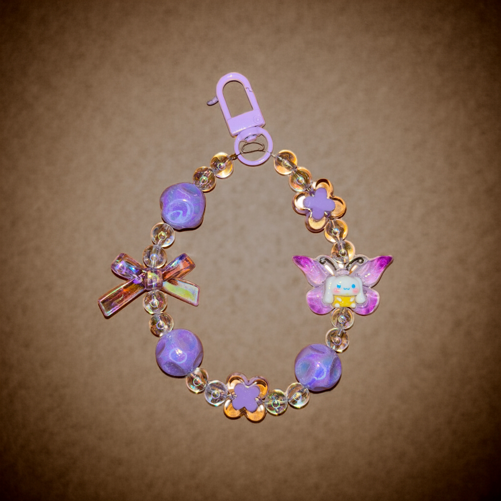Blue Po-chaccoo wing Beads Phone/Bag Charm - Project M Shop