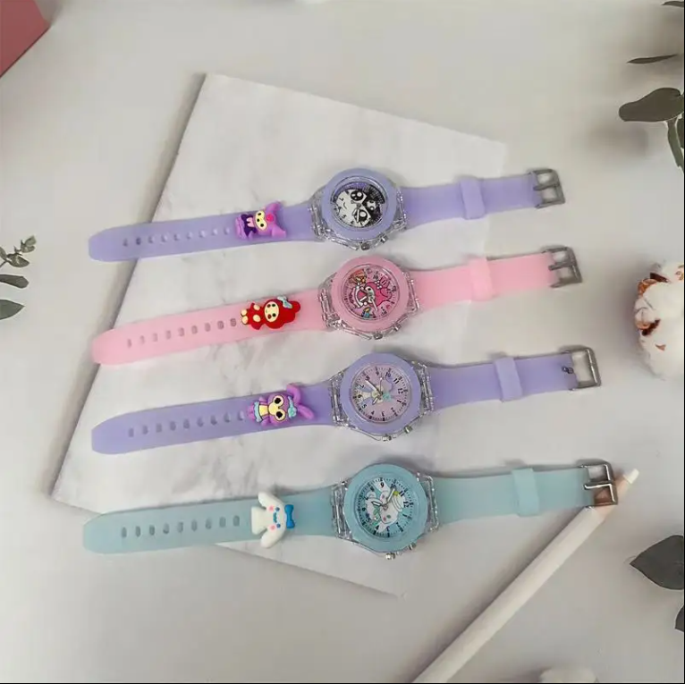 Sanrio Children's Watch - Luminescent Silicone Strap with Gift Box - Project M Shop