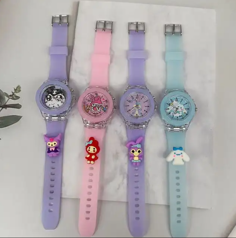 Sanrio Children's Watch - Luminescent Silicone Strap with Gift Box - Project M Shop