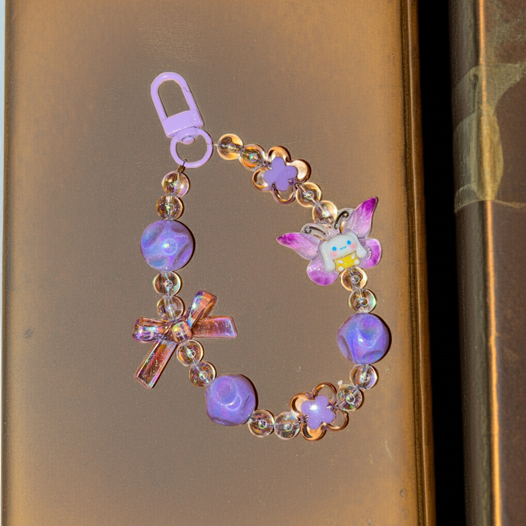 Blue Po-chaccoo wing Beads Phone/Bag Charm - Project M Shop