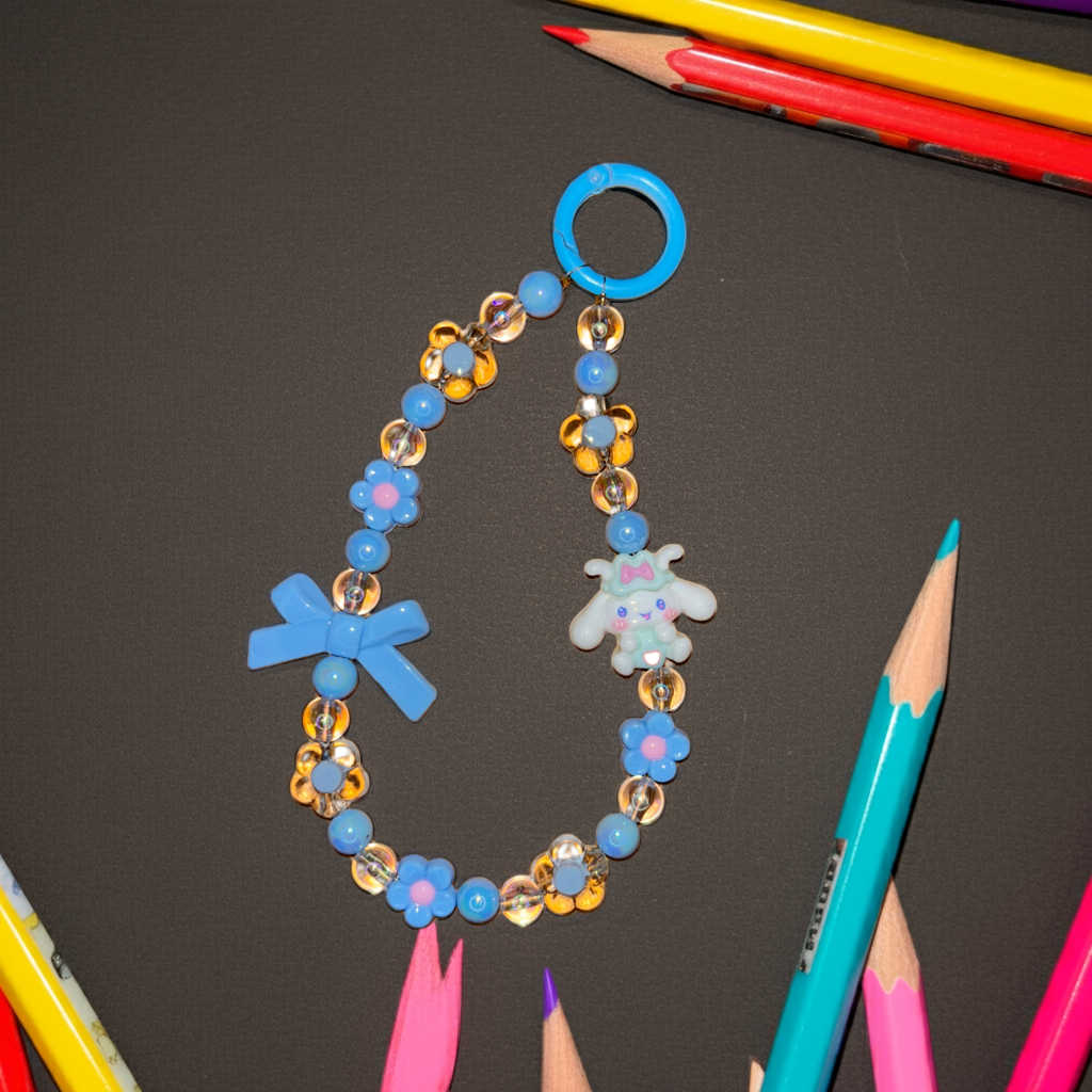Blue Pochaccoo Beads Phone/Bag Charm - Project M Shop