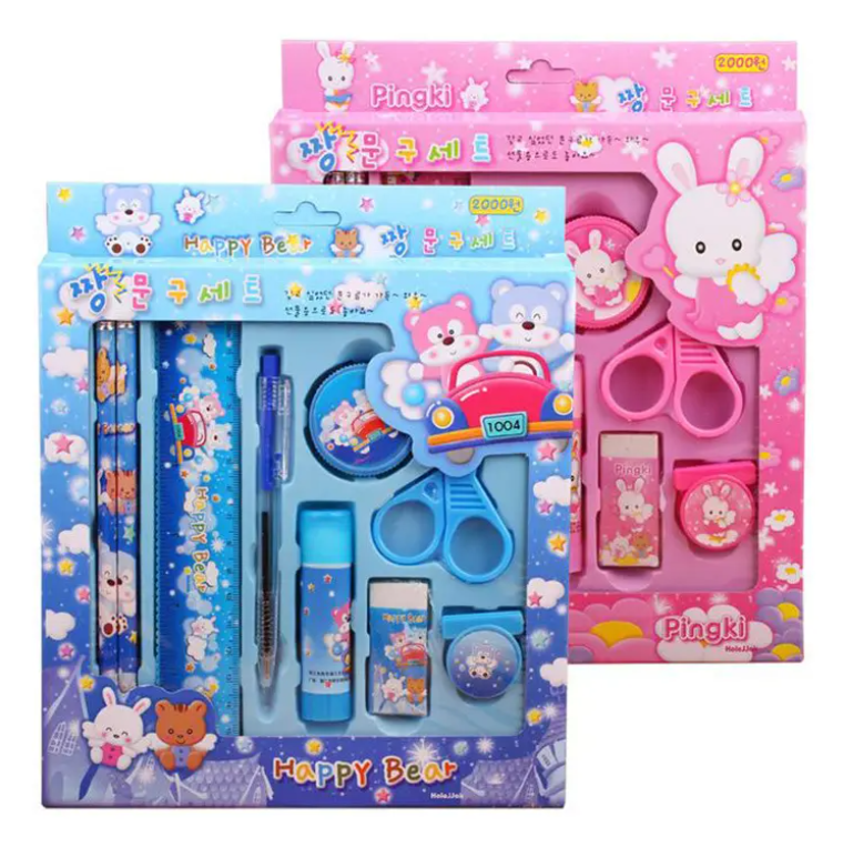 9 Pieces Student Stationery Set - Multifunctional Creative Gift for Children - Project M Shop