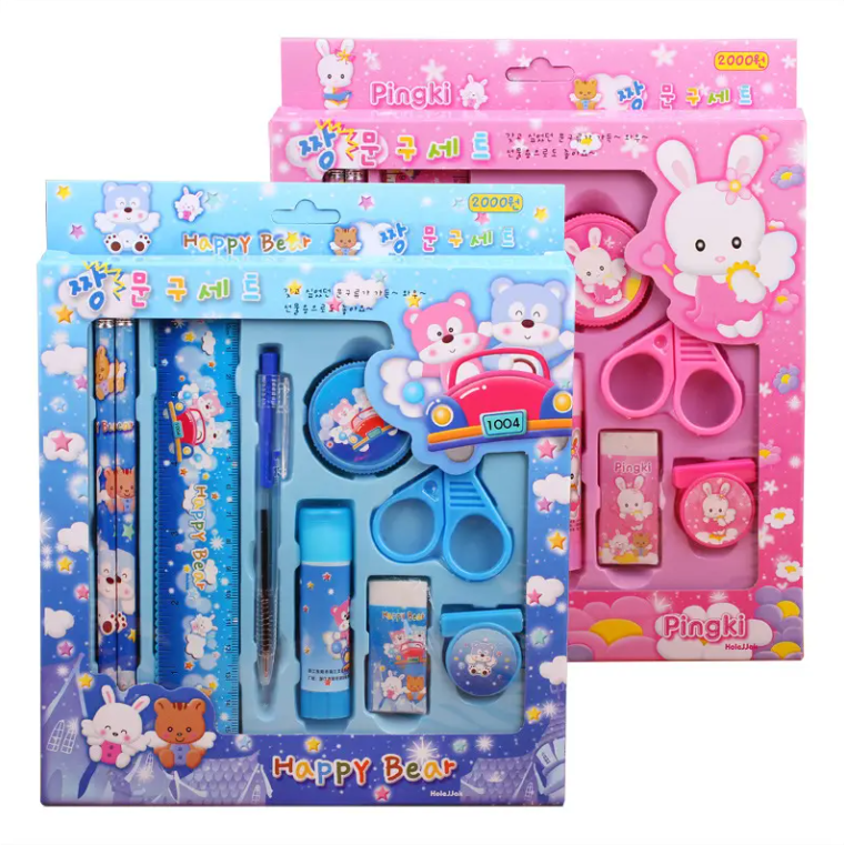 9 Pieces Student Stationery Set - Multifunctional Creative Gift for Children - Project M Shop