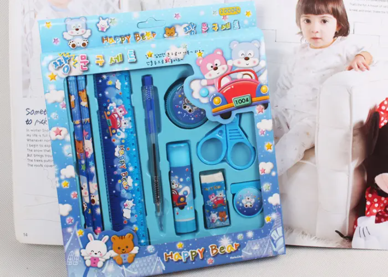 9 Pieces Student Stationery Set - Multifunctional Creative Gift for Children - Project M Shop