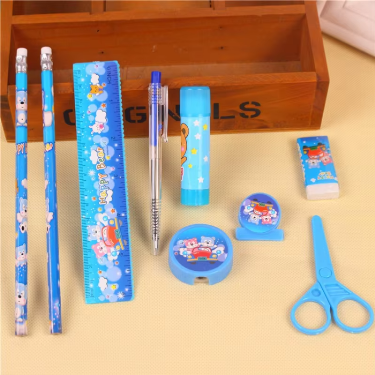 9 Pieces Student Stationery Set - Multifunctional Creative Gift for Children - Project M Shop