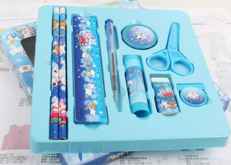 9 Pieces Student Stationery Set - Multifunctional Creative Gift for Children - Project M Shop