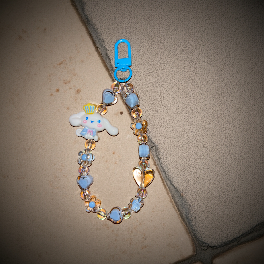 blue Po-chacco beads Phone/bag charm - Project M Shop