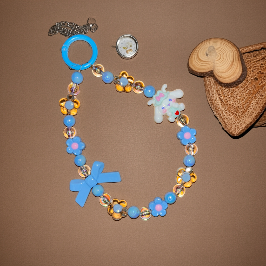 Blue Pochaccoo Beads Phone/Bag Charm - Project M Shop