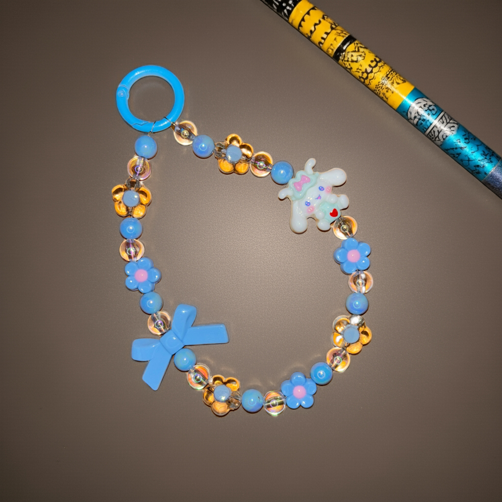 Blue Pochaccoo Beads Phone/Bag Charm - Project M Shop