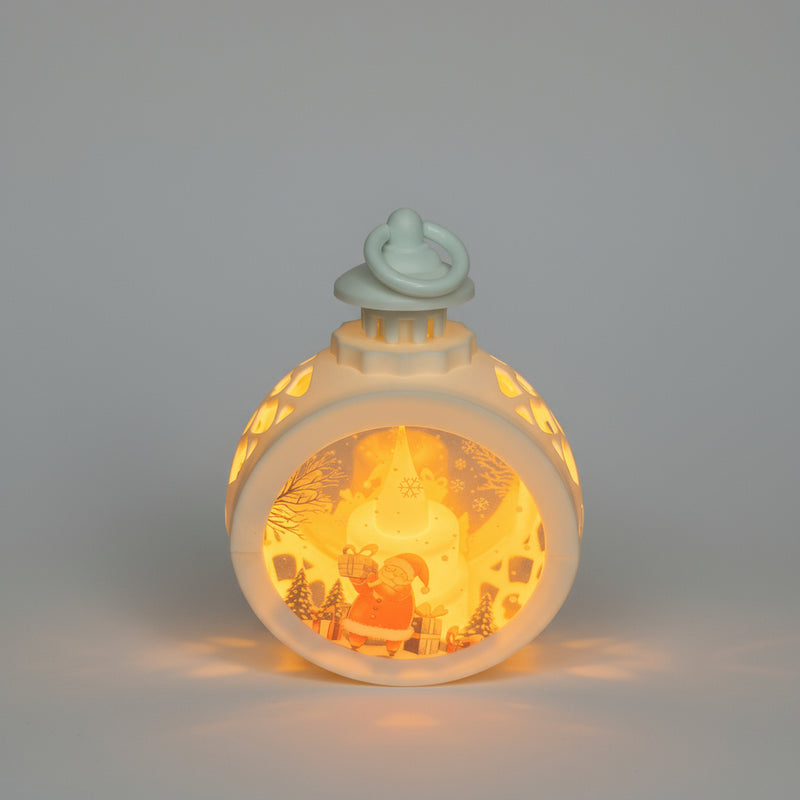 Santa Round Lantern LED Light For Decoration - For Indoor Use - Project M Shop