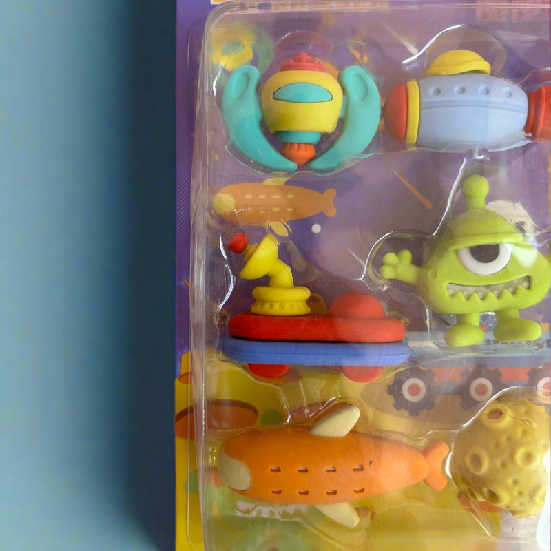 Space Theme Eraser Set For Kids - 6 Pieces - Project M Shop