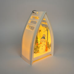 Snowman Tringle Shaped Lantern LED Light For Decoration - For Indoor Use - Project M Shop
