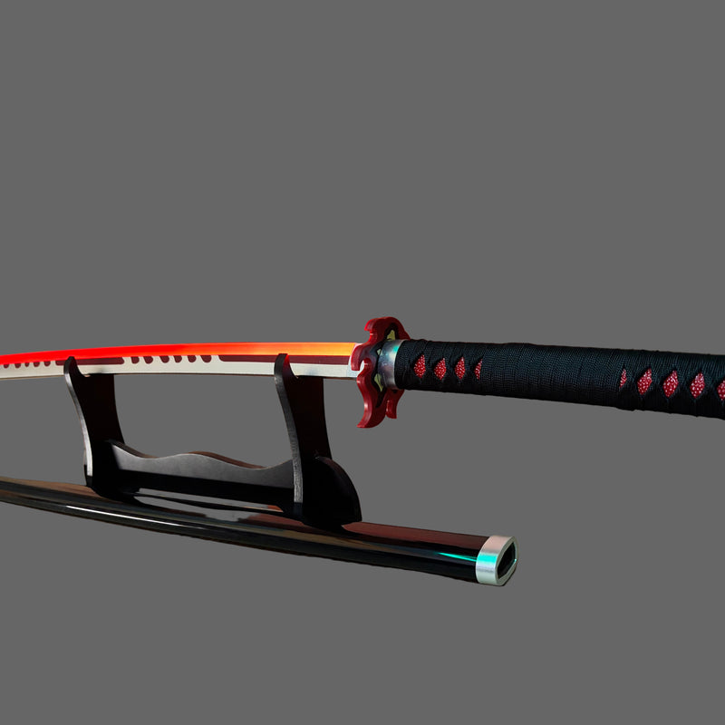 Rengoku's Flaming Nichirin Red LED 104 CM Full Length katana - Demon Slayer katana - Project M Shop