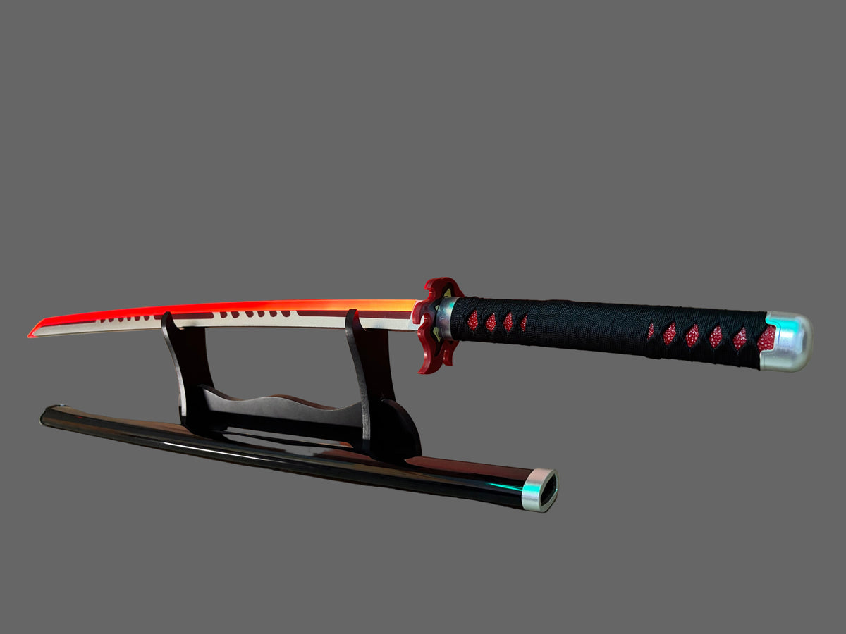 Rengoku Katana - 104 CM Full Length Flaming Nichirin Red LED Katana from Demon Slayer