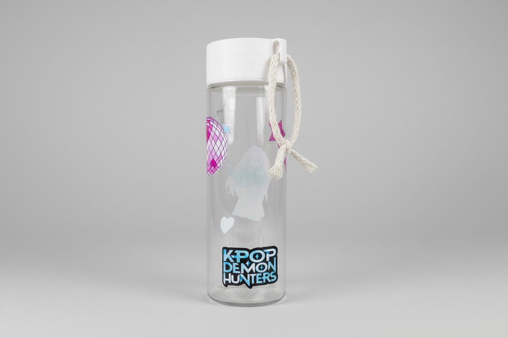 K-Pop Huntrx Glass Bottle 450 ML - Stylish K-Pop Glass Bottle for Fans - Project M Shop