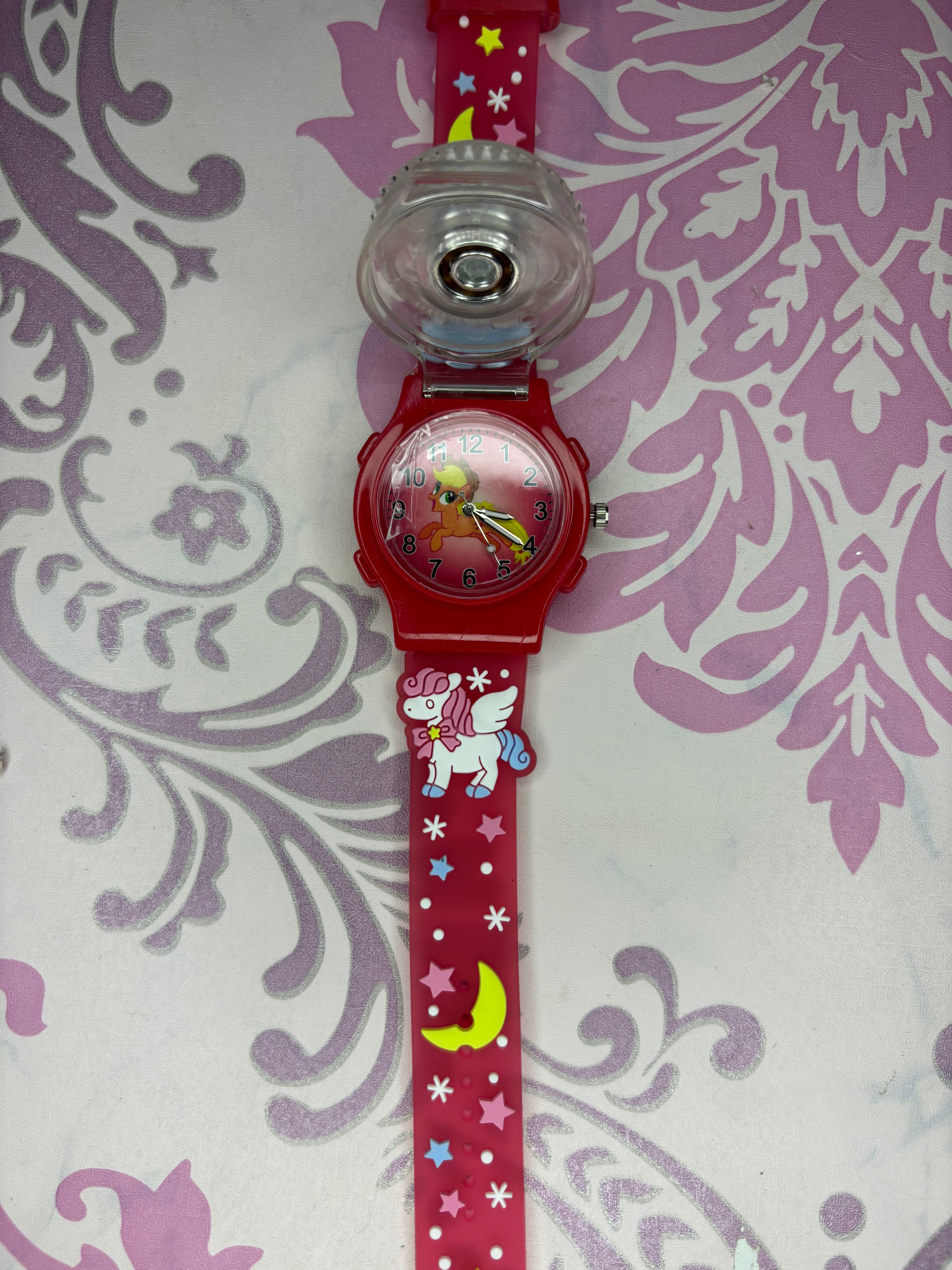 Cartoon style spinning and glowing analog watches for kids - 1 Piece (Random Color) - Project M Shop