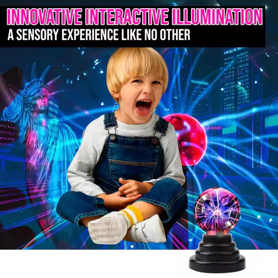 Plasma Ball Lamp 3 Inch – Touch-Reactive LED Desk Decor
