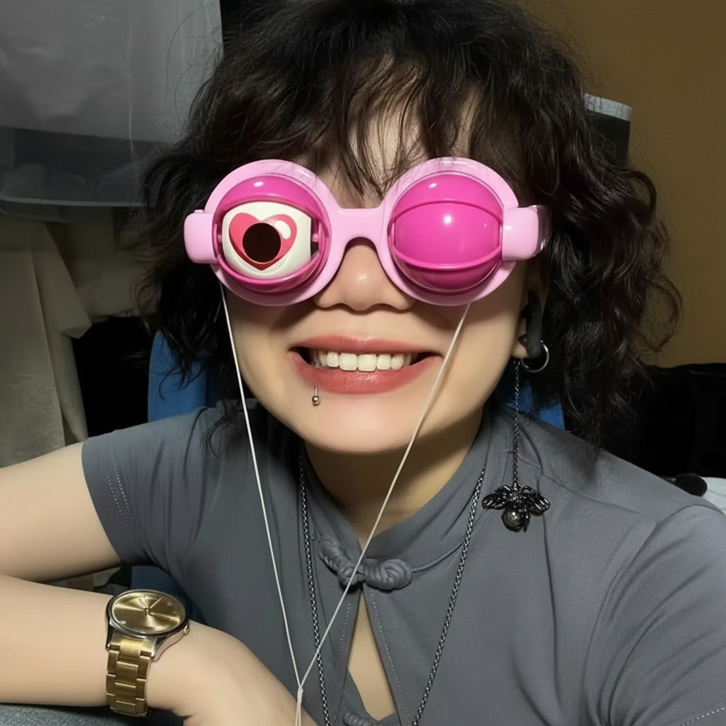 Children Horror Eyeball Dropping Glasses Funny Prank Toy - Novelty Gift For Halloween